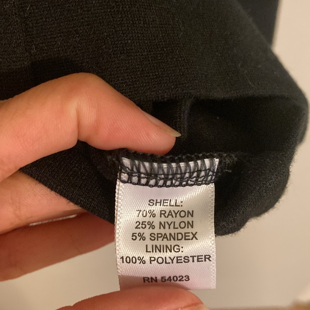 Banana Republic Black Sleeveless Lined Dress Rayon Blend 0P 14” p2p - Picture 4 of 5